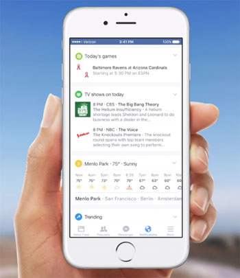 Facebook: nuovo sistema di notifiche per gli smartphone