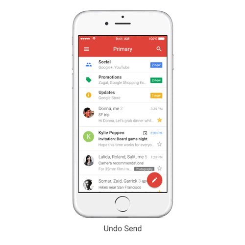 Gmail per iOS: La nuova funzione "Annulla Invio"