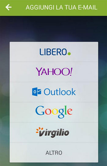 Libero Mail per Android: Multiaccount