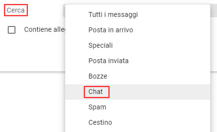 Trovare le chat nel proprio account Gmail