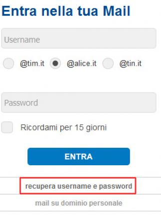 Come recuperare Username e Password della mail TIM