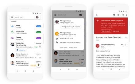 È in arrivo il restyling di Gmail per Android e iOS.