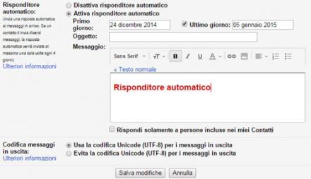 Come impostare una mail di risposta automatica su Gmail