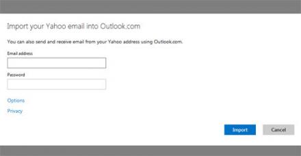Importazione mail da Yahoo Mail ad Outlook.com