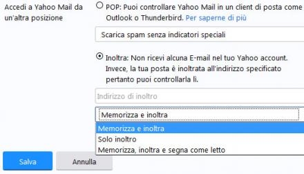 Yahoo Mail: inoltrare le email