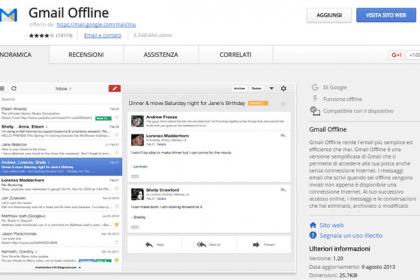 Account Gmail anche offline