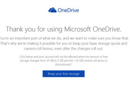 Microsoft premia la lealtà e restituisce i 15GB