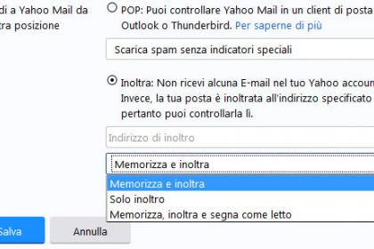 Yahoo Mail: inoltrare le email