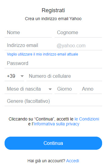 Creare un account Gmail